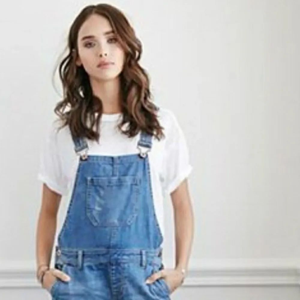 ✨ Express Blue Denim Overall Shorts✨ - Picture 5 of 6